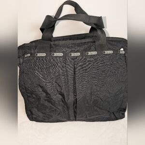 LeSportsac Ryan Diaper Bag Black Puffy Blossoms